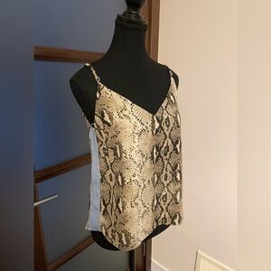 Snake Print Women's Tank Top ptp 17.5” size Small